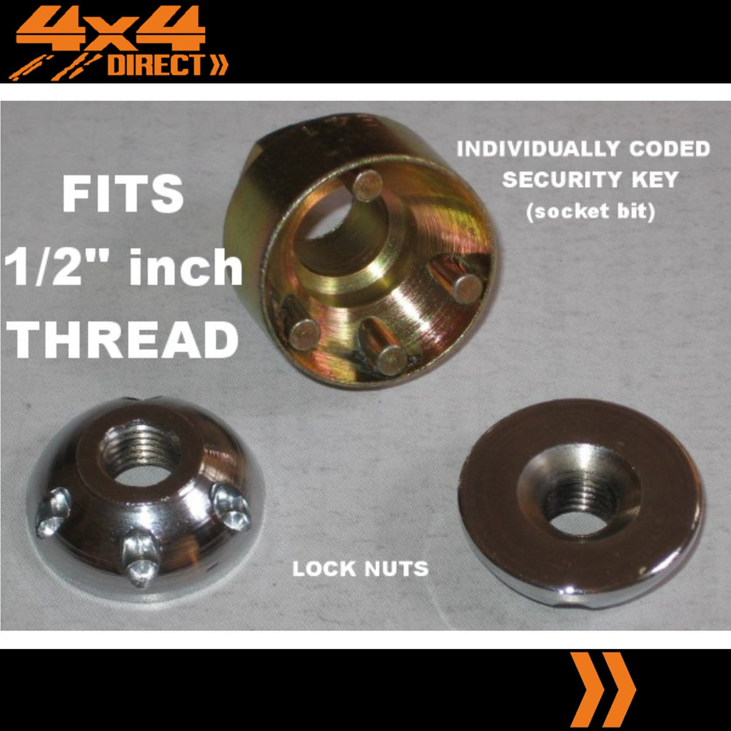 1/2" INCH ANTI THEFT LOCK NUTS FOR NITE STALKER DRIVING SPOT LIGHTS