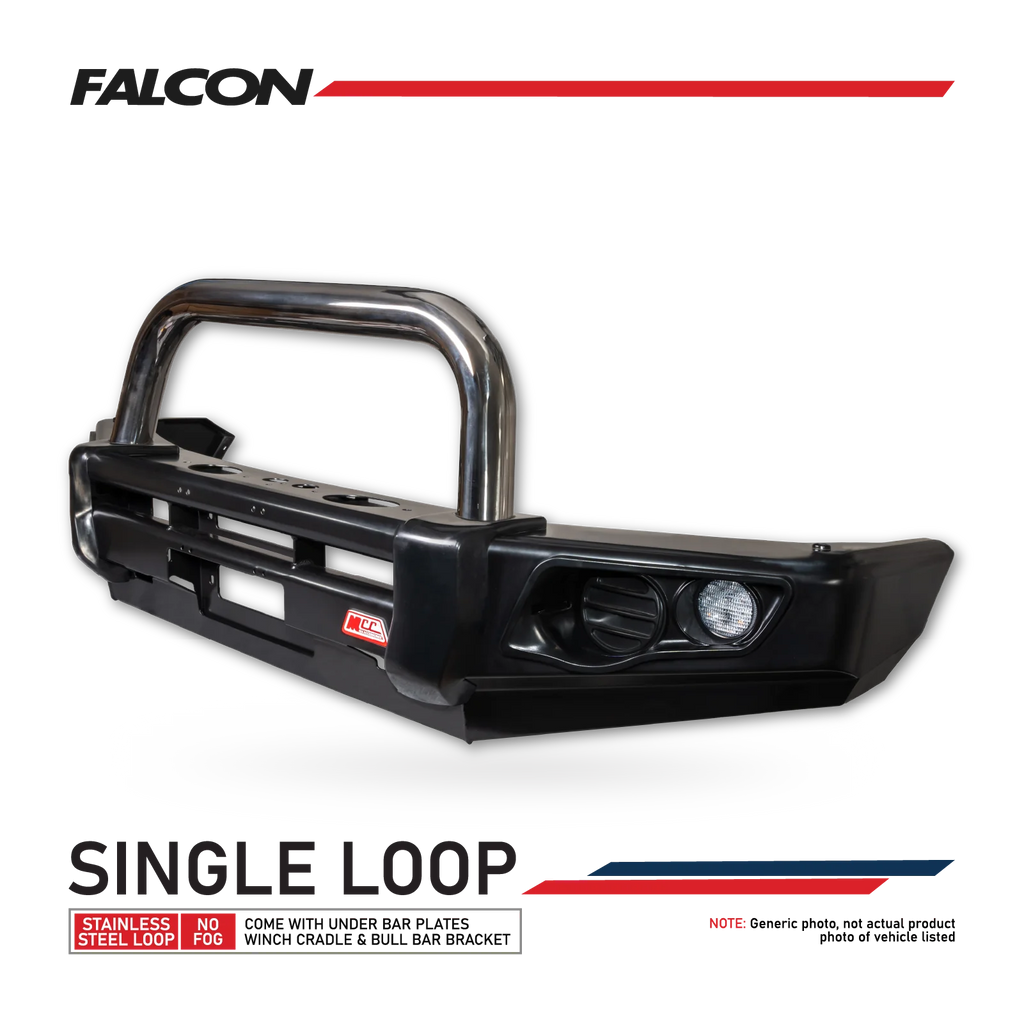 MCC FALCON STAINLESS LOOP BULLBAR WITHOUT FOG LIGHTS FOR GREAT WALL CANNON 20-ON