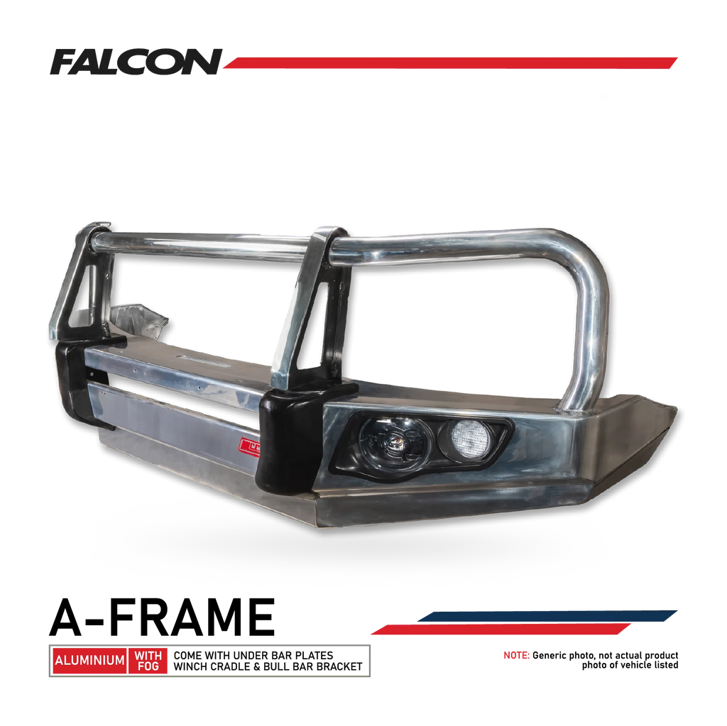 MCC FALCON ALUMINIUM A-FRAME BULLBAR WITHOUT FOG LIGHTS FOR JMC VIGUS 12-ON