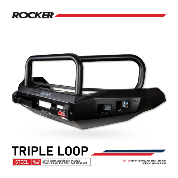 MCC ROCKER TRIPLE LOOP BULLBAR FOR ISUZU DMAX 17-20 – 4x4 Direct