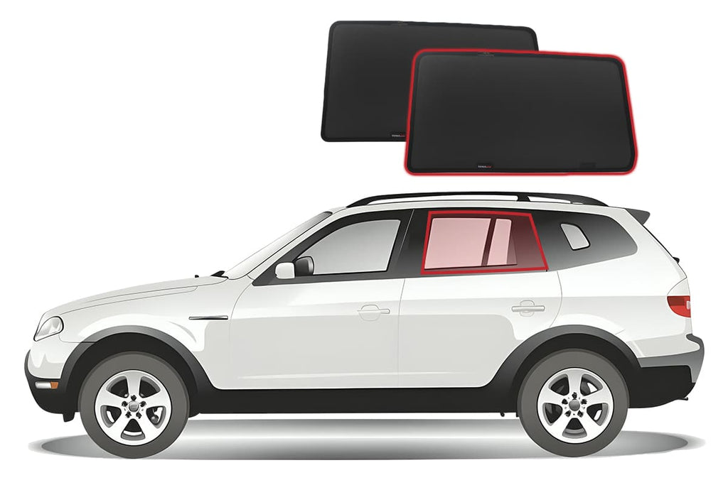 BMW X3 1ST GENERATION CAR REAR WINDOW SHADES (E83; 2003-2010)