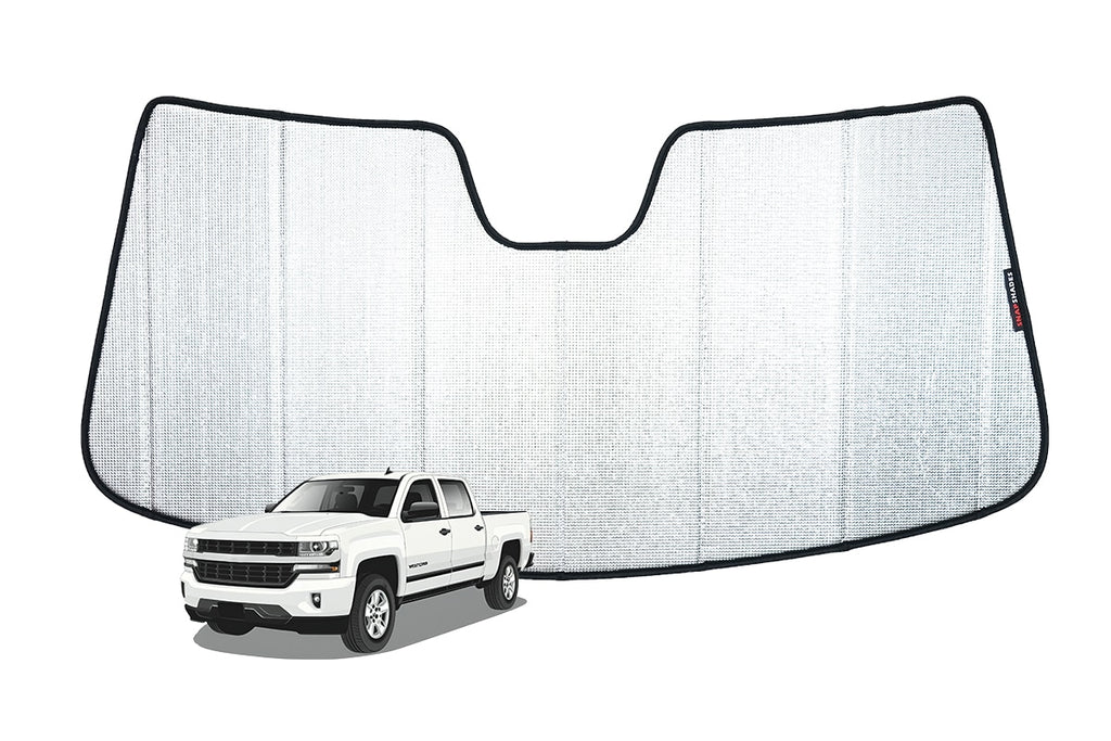 CHEVROLET SILVERADO CREW CAB 1500/2500 3RD GENERATION | GMC SIERRA CREW CAB 1500/2500 4TH GENERATION FRONT WINDSCREEN SUN SHADE (K2XX; 2013-2018)