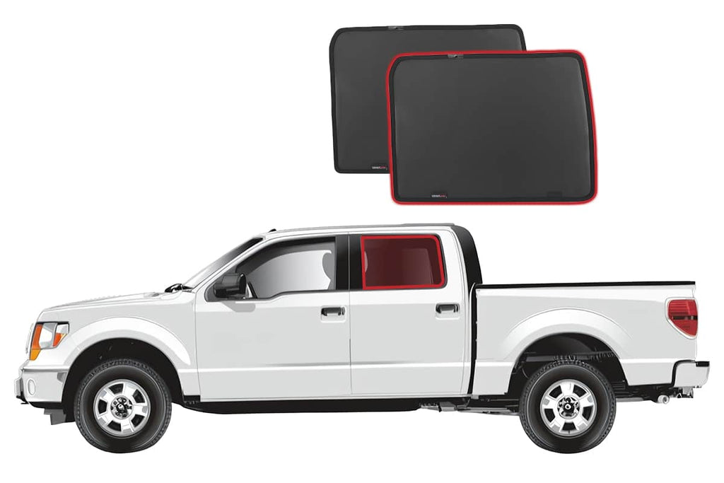 FORD F-150 12TH GENERATION CREW CAB UTE CAR REAR WINDOW SHADES (2009-2014)