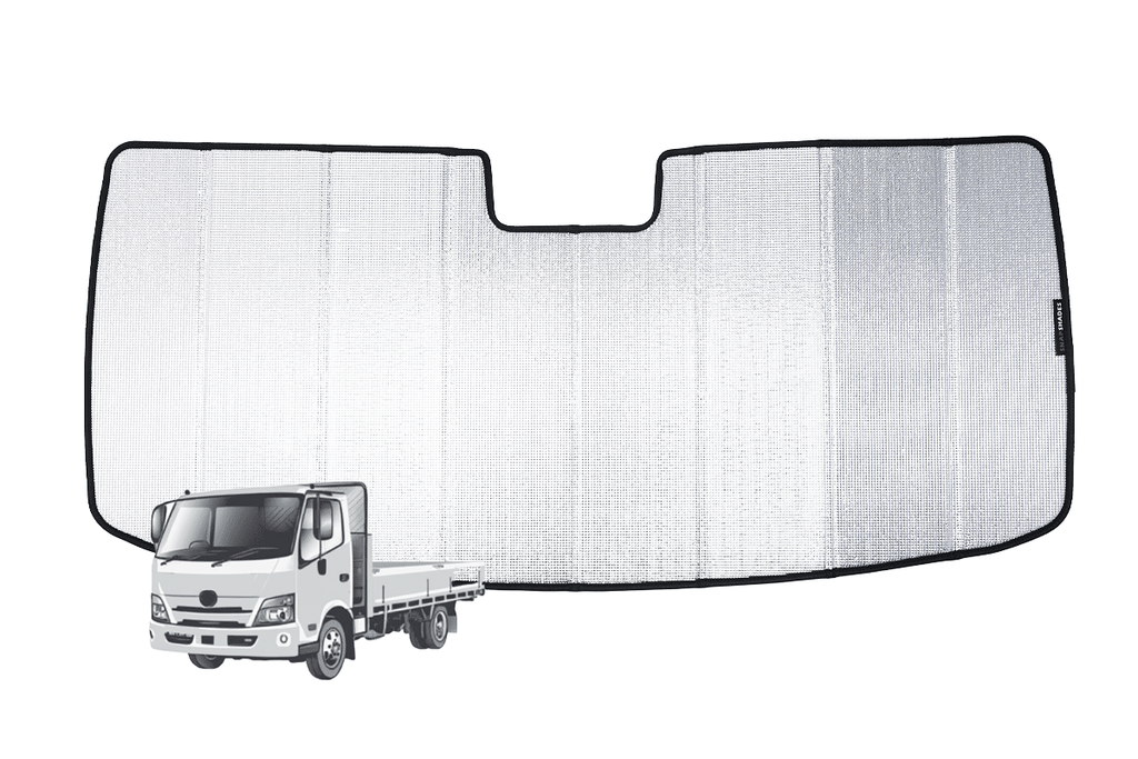 HINO 300 SERIES WIDE 2ND GENERATION FRONT WINDSCREEN SUN SHADE (WITH RADAR)