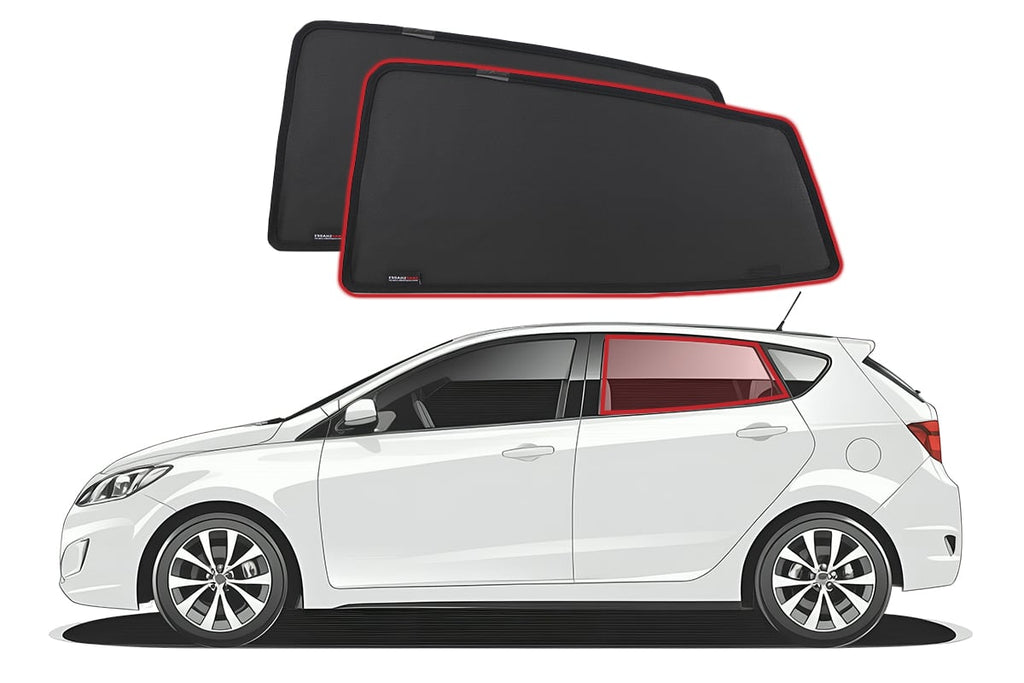 HYUNDAI ACCENT HATCHBACK 4TH GENERATION CAR REAR WINDOW SHADES (RB; 2010-2019)