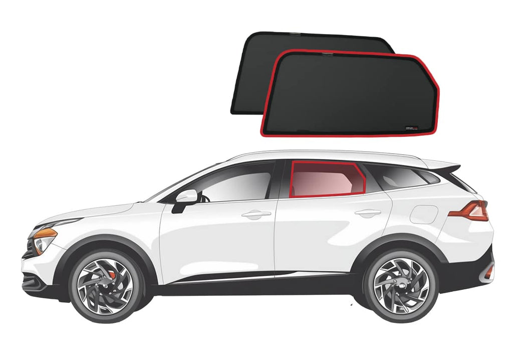 SNAP SHADES REAR DOOR WINDOW SHADES FOR KIA SPORTAGE LW-WB
