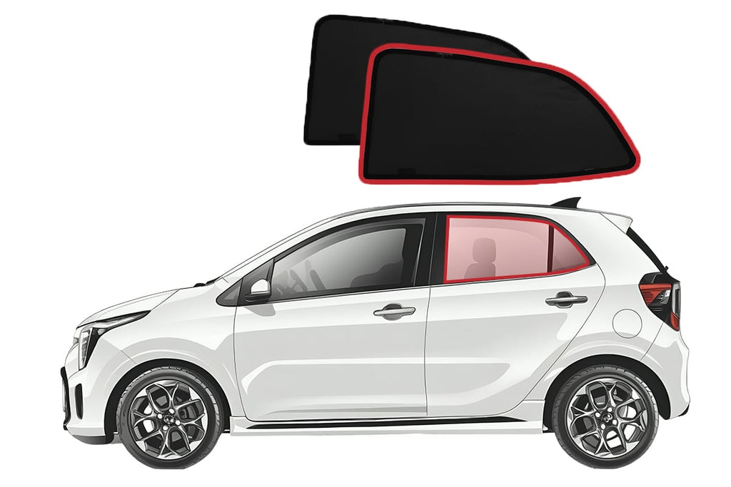 KIA PICANTO 3RD GENERATION CAR REAR WINDOW SHADES (JA; 2017-ON)