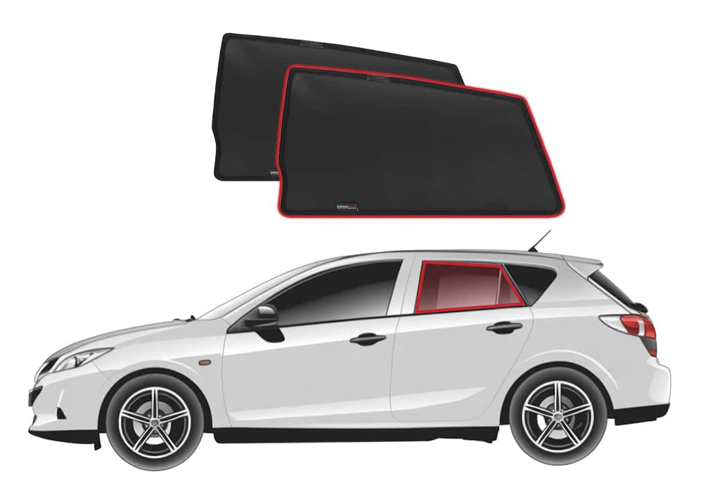 MAZDA 3 HATCHBACK 2ND GENERATION CAR REAR WINDOW SHADES (BL; 2009-2013)