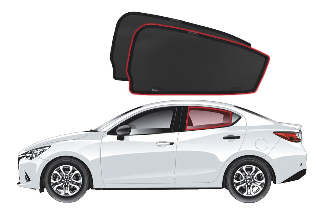 MAZDA 2/DEMIO SEDAN/HATCHBACK 3RD GENERATION CAR REAR WINDOW SHADES (DJ/DL; 2014-ON)