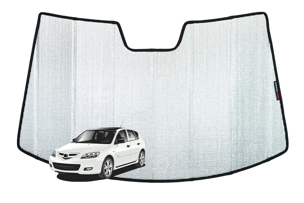 MAZDA 3 HATCHBACK/SEDAN 1ST GENERATION FRONT WINDSCREEN SUN SHADE (BK; 2003-2009)