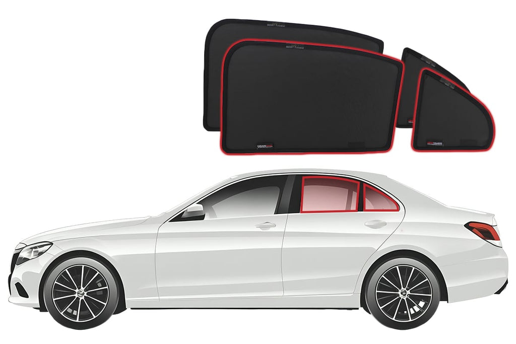 MERCEDES-BENZ C-CLASS SEDAN 4TH GENERATION CAR REAR WINDOW SHADES (W205; 2014-2021)