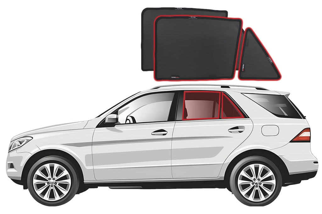 MERCEDES-BENZ M-CLASS/GLE SUV 3RD GENERATION CAR REAR WINDOW SHADES (W166; 2011-2019)