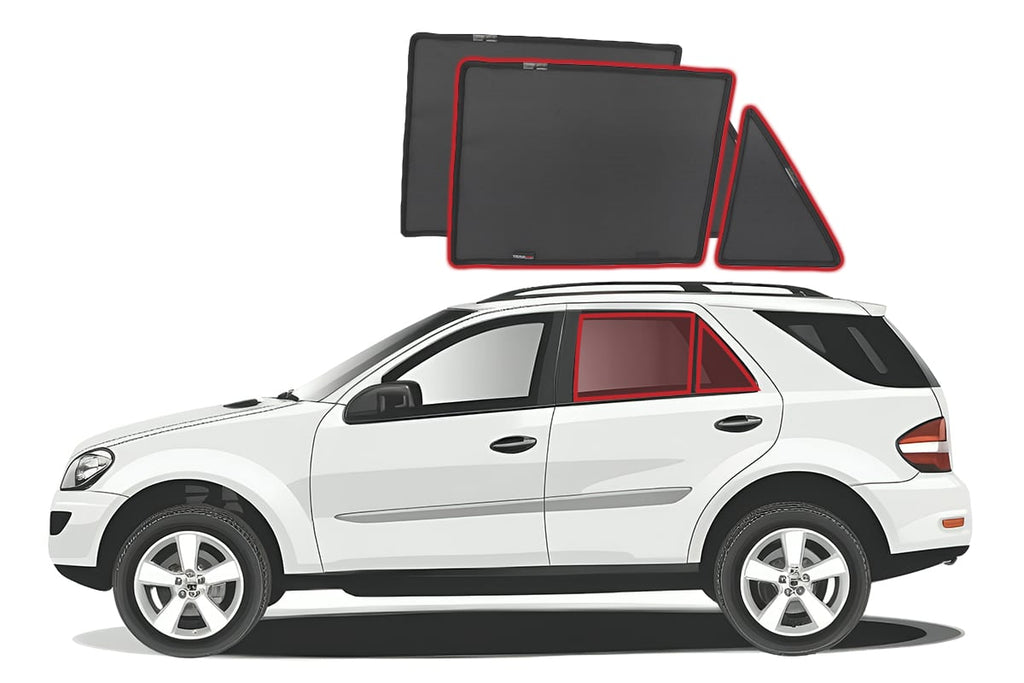 MERCEDES-BENZ M-CLASS CAR REAR WINDOW SHADES (W164; 2005-2011)