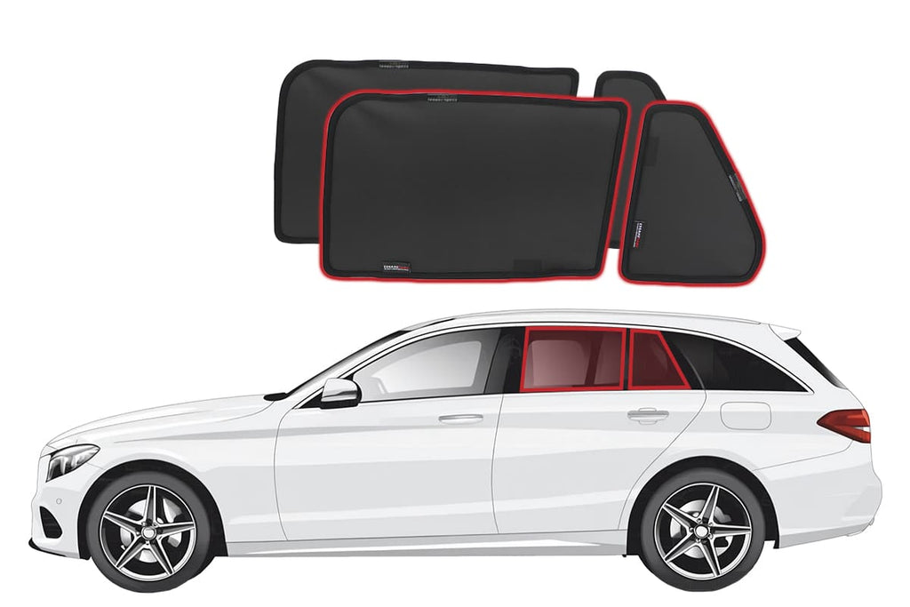 MERCEDES-BENZ C-CLASS WAGON 4TH GENERATION CAR REAR WINDOW SHADES (S205; 2014-2021)