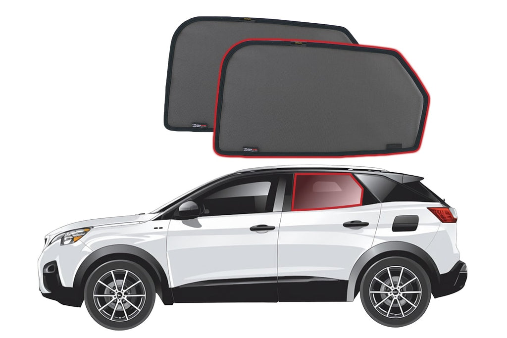 PEUGEOT 3008 2ND GENERATION CAR REAR WINDOW SHADES (P84; 2016-2023)