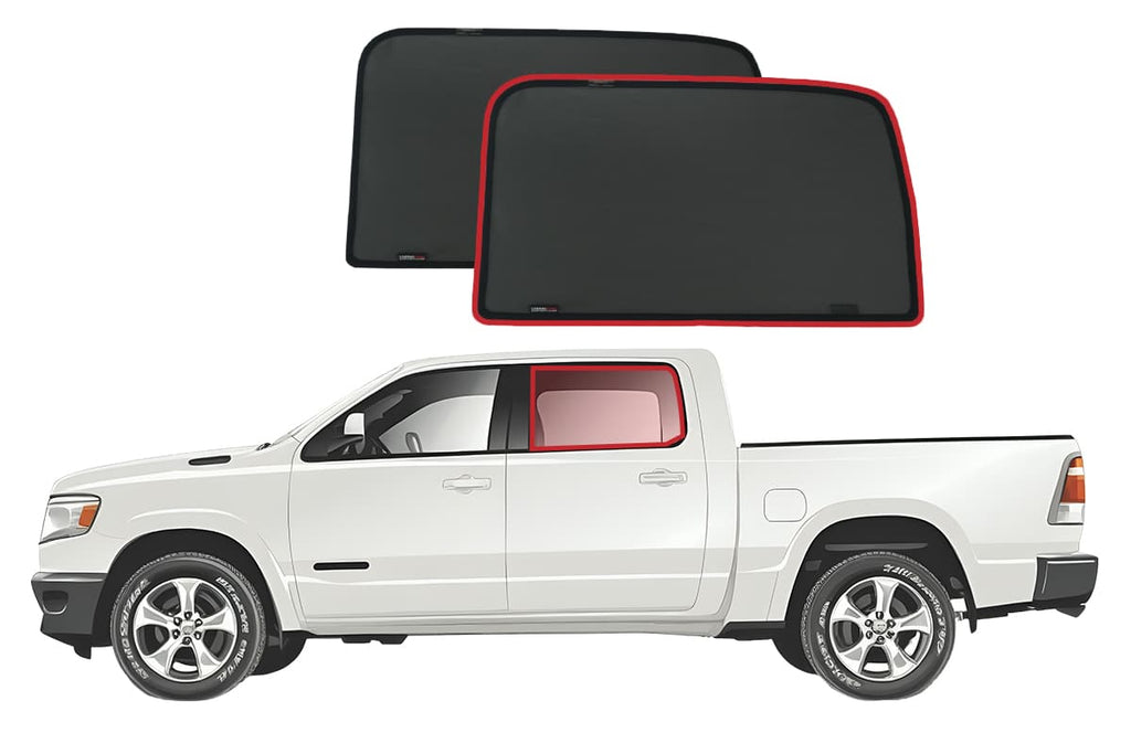 DODGE RAM CREW CAB 5TH GENERATION CAR REAR WINDOW SHADES (DT; 2019-ON)