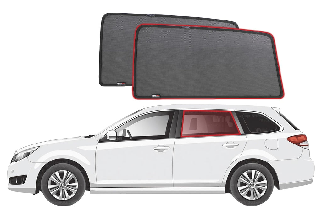 SUBARU LIBERTY/LEGACY WAGON 5TH GENERATION CAR REAR WINDOW SHADES (2009-2014)