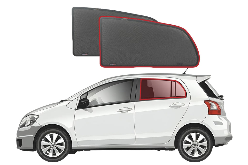 TOYOTA YARIS/VITZ HATCHBACK 2ND GENERATION CAR REAR WINDOW SHADES (XP90; 2006-2011)