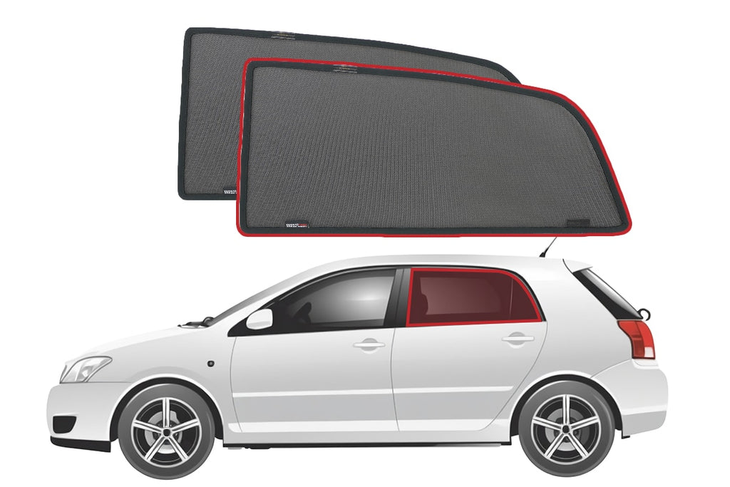 TOYOTA COROLLA HATCHBACK 9TH GENERATION CAR REAR WINDOW SHADES (E120; 2000-2007)
