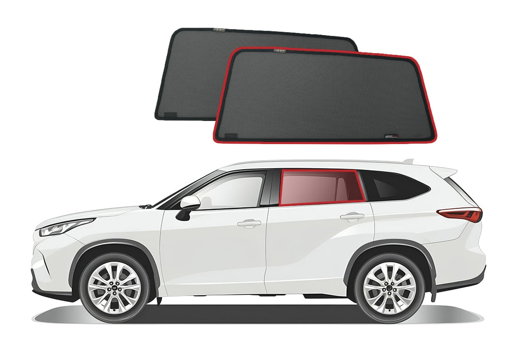 TOYOTA KLUGER/HIGHLANDER 4TH GENERATION CAR REAR WINDOW SHADES (XU70; 2019-ON)