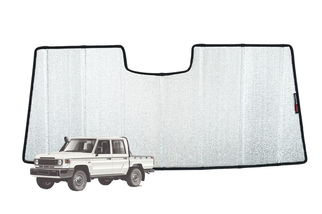 TOYOTA LANDCRUISER TROOP CARRIER/70 SERIES FRONT WINDSCREEN SUN SHADE (75/76/78/79 SERIES; 1984-2008)