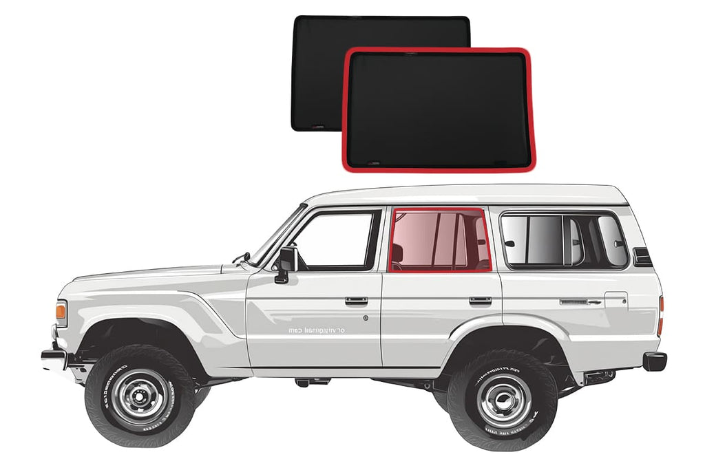 TOYOTA LANDCRUISER 60 SERIES CAR REAR WINDOW SHADES (J60; 1980-1992)