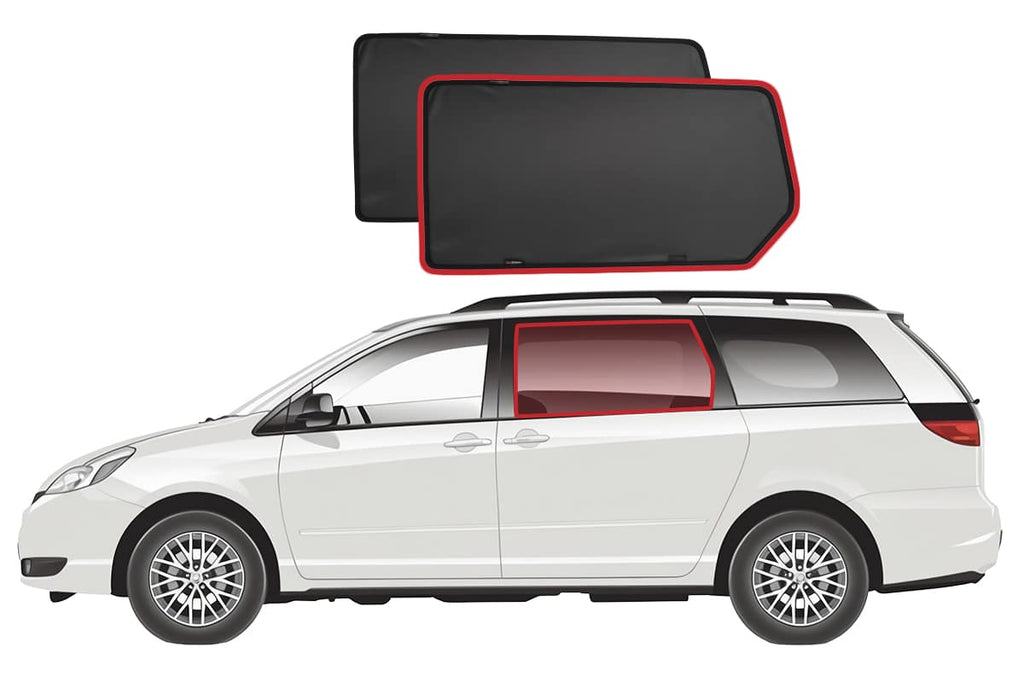 TOYOTA SIENNA 2ND GENERATION CAR REAR WINDOW SHADES (XL20; 2003-2010)