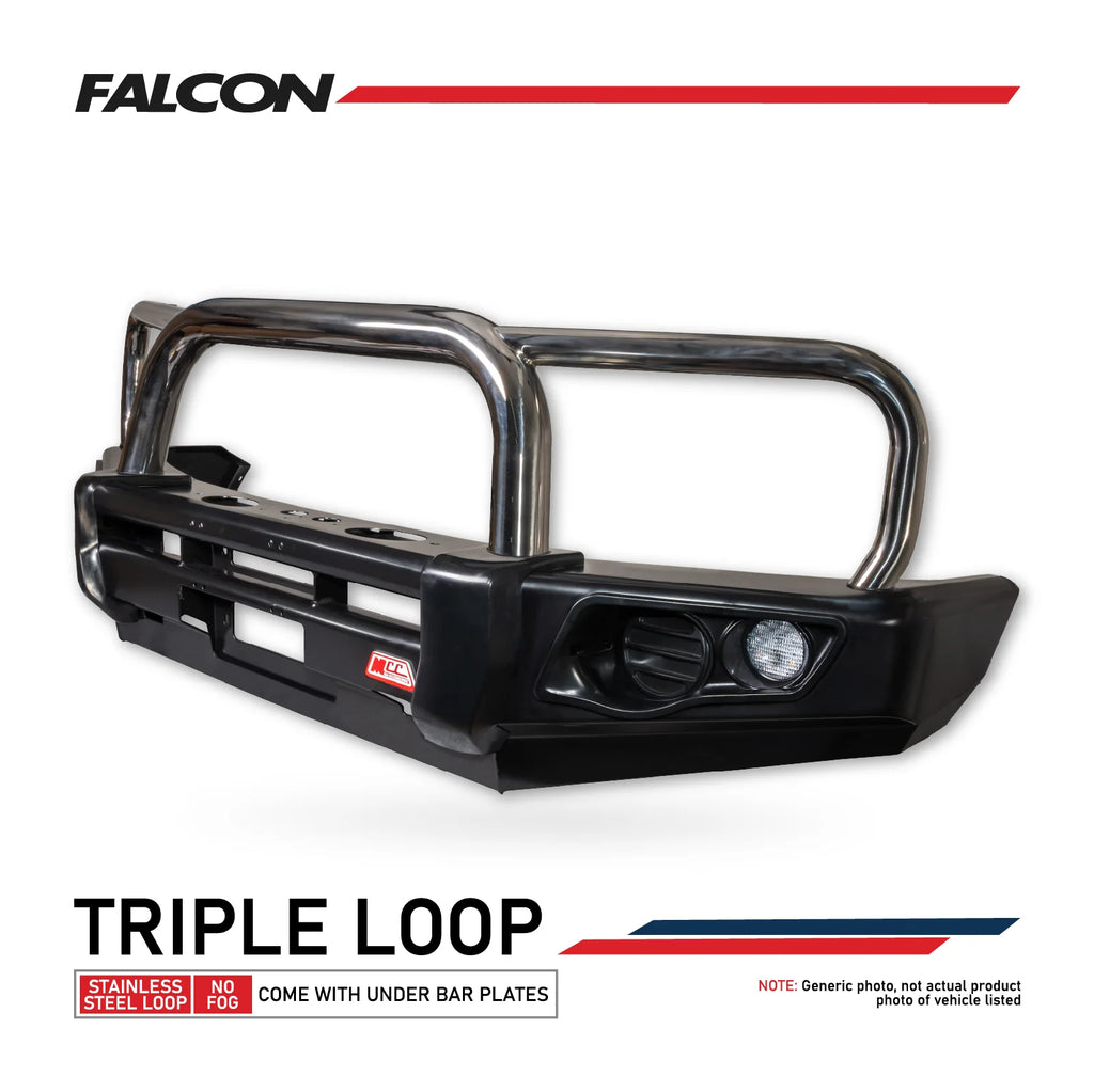 MCC FALCON TRIPLE LOOP BULLBAR WITHOUT FOG LIGHTS FOR TOYOTA LANDCRUISER 84-07