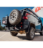 MCC REAR WHEEL CARRIER BAR WITH DUAL JERRY CAN HOLDERS FOR TOYOTA FJ CRUISER 06-17