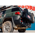 MCC REAR WHEEL CARRIER BAR WITH DUAL JERRY CAN HOLDERS FOR TOYOTA FJ CRUISER 06-17