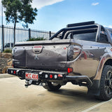 MCC JACK REAR BAR WITH BLACK STEP PLATE & LIGHT PACKAGE FOR MITSUBISHI TRITON 96-06