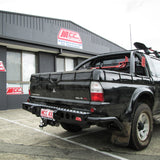 MCC JACK REAR BAR WITH BLACK STEP PLATE FOR MITSUBISHI TRITON 96-09