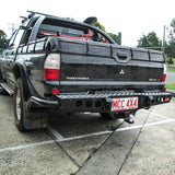 MCC JACK REAR BAR WITH BLACK STEP PLATE FOR MITSUBISHI TRITON 96-09