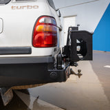 MCC REAR WHEEL CARRIER BAR WITH DUAL JERRY CAN HOLDERS FOR TOYOTA LAND CRUISER 98-07