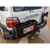 MCC REAR WHEEL CARRIER BAR WITH DUAL JERRY CAN HOLDERS FOR TOYOTA LAND CRUISER 98-07