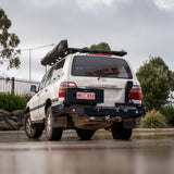 MCC REAR WHEEL CARRIER BAR WITH DUAL JERRY CAN HOLDERS FOR TOYOTA LAND CRUISER 98-07