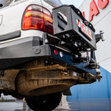 MCC REAR WHEEL CARRIER BAR WITH DUAL JERRY CAN HOLDERS FOR TOYOTA LAND CRUISER 98-07