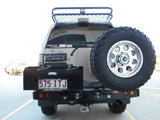 MCC REAR WHEEL CARRIER BAR WITH DUAL JERRY CAN HOLDERS FOR TOYOTA PRADO 96-02