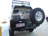 MCC REAR WHEEL CARRIER BAR WITH DUAL JERRY CAN HOLDERS FOR TOYOTA PRADO 96-02