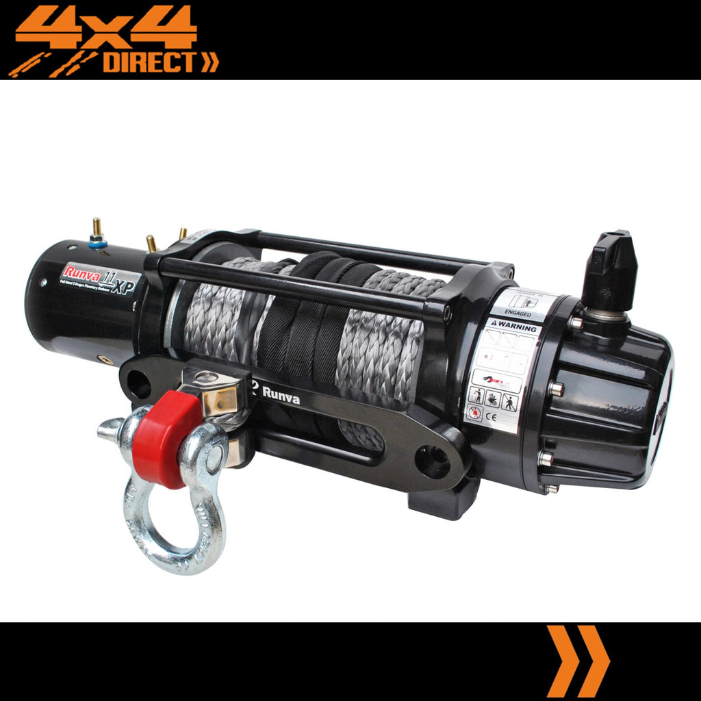RUNVA 11XP PREMIUM 12V 11000LB ELECTRIC WINCH WITH SYNTHETIC ROPE WATERPROOF