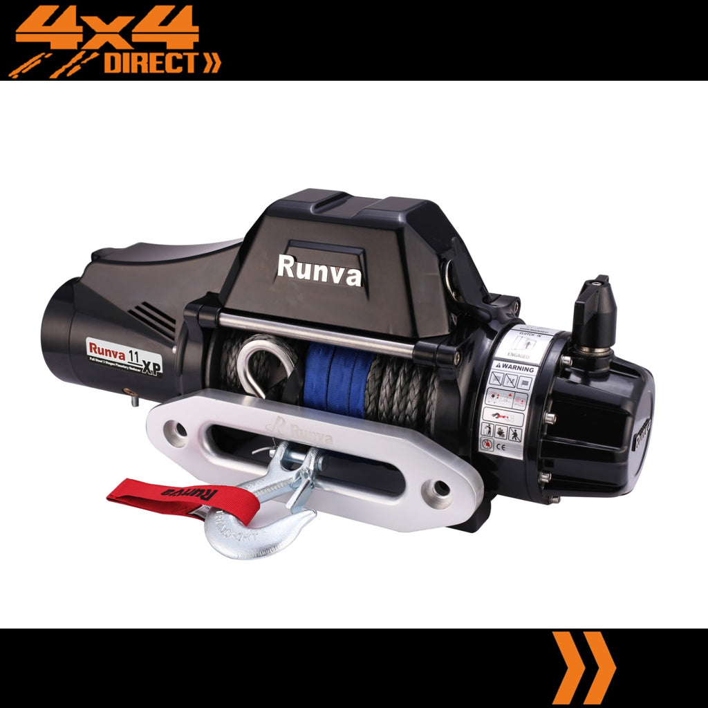 RUNVA 11XP PREMIUM TF 12V 11000LB ELECTRIC WINCH WITH SYNTHETIC ROPE WATERPROOF