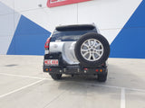 MCC REAR WHEEL CARRIER BAR WITH SINGLE JERRY CAN HOLDER FOR TOYOTA PRADO 17-20
