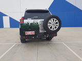 MCC REAR WHEEL CARRIER BAR WITH DUAL JERRY CAN HOLDERS FOR TOYOTA PRADO 17-20
