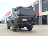 MCC REAR WHEEL CARRIER BAR WITH DUAL JERRY CAN HOLDERS FOR MITSUBISHI TRITON 06-09