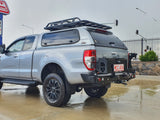 MCC REAR WHEEL CARRIER BAR WITH DUAL JERRY CAN HOLDERS FOR FORD RANGER 11-22