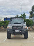 MCC FALCON BLACK LOOP BULLBAR WITH FOG LIGHTS FOR TOYOTA LANDCRUISER 07-20