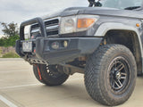 MCC FALCON BLACK LOOP BULLBAR WITH FOG LIGHTS FOR TOYOTA LANDCRUISER 07-20