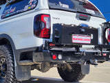 MCC REAR WHEEL CARRIER BAR WITH DUAL JERRY CAN HOLDERS FOR FORD RANGER 22-ON