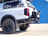 MCC REAR WHEEL CARRIER BAR WITH DUAL JERRY CAN HOLDERS FOR FORD RANGER 22-ON