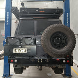 MCC REAR WHEEL CARRIER BAR WITH DUAL JERRY CAN HOLDERS FOR TOYOTA LAND CRUISER 84-07
